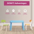 thumbnail image 4 of ZPL Kids Table and Chair Set, 3 Piece Toddler Table and Chair Set,Plastic Children Activity Tablefor Reading, Preschool, Drawing, Toddler, Playroom, Multicolor, 4 of 7