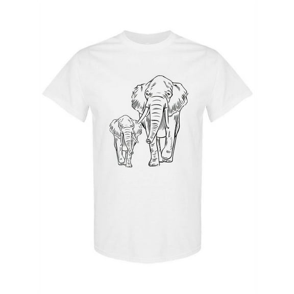 Mom And Baby Elephant T-Shirt Women -SPIdeals Designs, Female Large