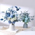 thumbnail image 2 of Artificial Flowers Set, Fake Silk Hydrangea Bouquet Chrysanthemum DecorPlastic Flower Arrangements Bouquet Decorations for Weddings Home, 2 of 8