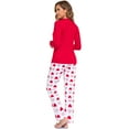 thumbnail image 6 of BEOEOSY Women's Soft Long Sleeve Pajamas Set Print Sleepwear Top and Pants Cute Pjs Lounge Sets Red & Heart XX-Large, 6 of 8
