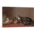 thumbnail image 1 of ARTCANVAS Cats By a Fishbowl Canvas Art Print by Horatio Henry Couldery - Size: 40" x 26" (1.50" Deep), 1 of 9