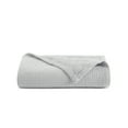 thumbnail image 2 of Host & Home Cotton Basketweave Bed Blanket, Lightweight, King Size 104x90, Light Gray, 2 of 6