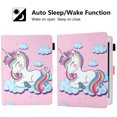 thumbnail image 2 of Smart Case for iPad 6th/5th Generation 2018 2017, iPad Air 2 Case 2014, iPad Air 1st Case 2013 - Protective Leather Wallet Fold Stand Slim Flip Cute Apple iPad 9.7 Inch Cover Case, Smile Pink Unicorn, 2 of 6