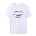 thumbnail image 2 of Camiseta de manga corta con diseño de texto divertido y sensibilidad para hombre, de algodón puro, color blanco, con corazón de maestro, camiseta de algodón Sensei, 2 of 3