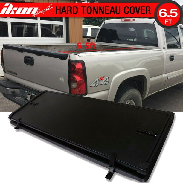 Fits 99 06 Silverado Sierra 6 5ft 78invh Bed Tri Fold Hard Solid Tonneau Cover Walmart Com Walmart Com
