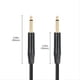 thumbnail image 4 of 1/4Guitar Cable Male To Male TS/TRS Balanced Stereo Audio Cable 100cm, 4 of 5