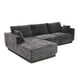 thumbnail image 4 of Sala Modular en Forma de L de 3 Plazas con Chaise Longue | Emilie Gris | Tapizado en Tela Resistente con Cojines Decorativos, 4 of 14