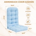 thumbnail image 3 of INTER HUT 49.1 x 19.6 in Patio High Back Cushions (Set of 2), Adirondack Cushion Rocking Chair Cushions or Outdoor Furniture, Light Blue, 3 of 8