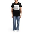 thumbnail image 4 of CafePress - Classy Grays Just Married Pajamas - Women's Short Sleeve Print T-Shirt and Pants Dark Cotton Pajama Set, 4 of 7