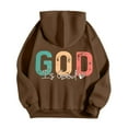 thumbnail image 4 of WENWU Women's Sweatshirts Hoodies Jesus Loves You Hoodies Letter Print Hoodies Oversized Hoodies for Women Pullover Fall Hoodies Young Women's Wear, 4 of 4