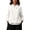 10#White, variant on Women's Mandarin Collar Frog Button Blouse, Long Sleeve Floral Embroidery Casual Shirt with Layered Cuffs & Side Pockets, Soft Textured Fabric Ethnic Daily Vacation Top