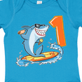 thumbnail image 4 of Inktastic First Birthday Surfing Shark with Hot Dog and Ice Cream Boys or Girls Baby Bodysuit, 4 of 5