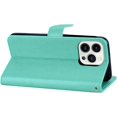 thumbnail image 3 of Fit for Apple iPhone 14 Pro Wallet Case with Card Holder, DIY      Diamond PU Leather Flip Phone Cover Case for iPhone 14 Pro      Green, 3 of 14