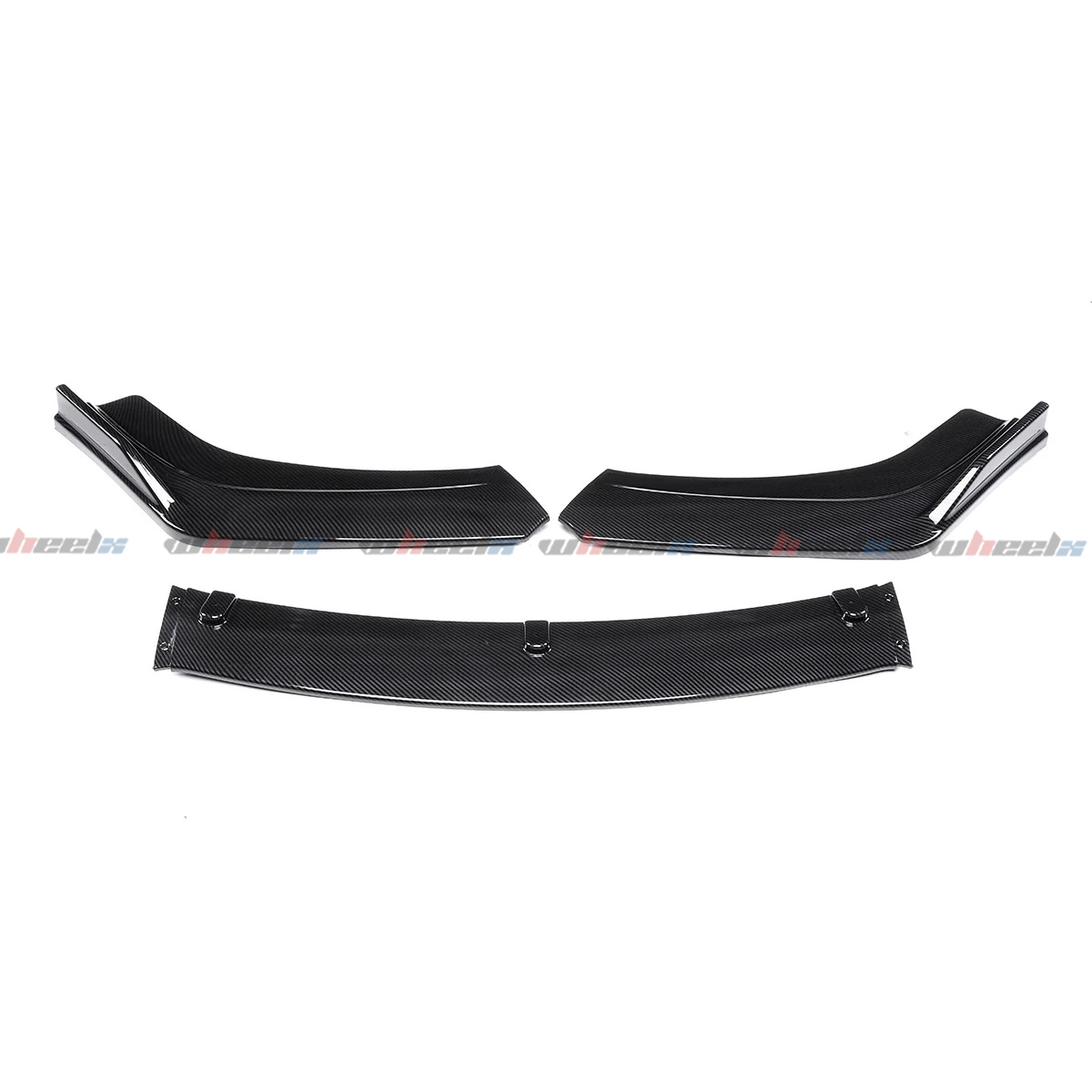 3Pcs Front Bumper Lip Compatible with 2016-2020 Honda Civic, JDM Air Dam Lower Chin Splitter 4 Door Sedan Hatchback Protection Body Kit 2016 2017 2018 2019 2020 (Carbon Fiber Pattern)