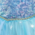 thumbnail image 5 of Girls Elsa Costume Queen Dress Halloween Kids Cosplay Fancy Birthday Outfit, 5 of 7