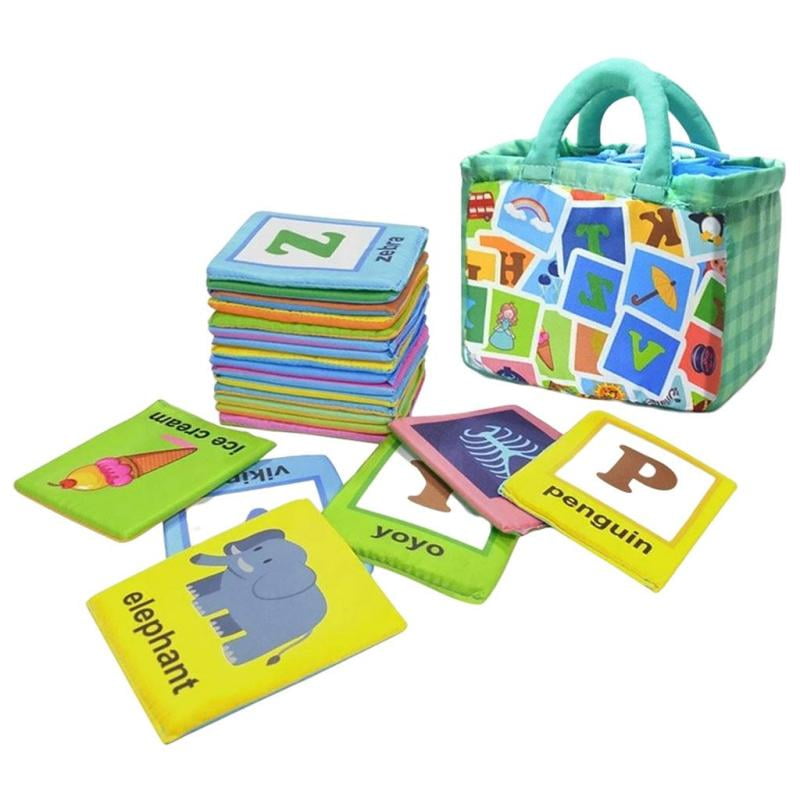 26Pcs Happy ABC Soft Cards Montessori Early Learning Resources Educational Card 