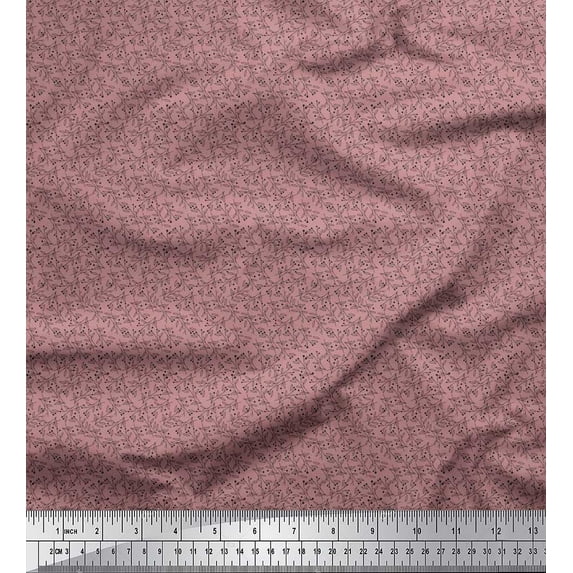 Soimoi Rayon Fabric Leaves & Berries Shirting Fabric Prints by Yard 42 Inch Wide