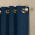 thumbnail image 4 of Curtainworks Cameron Indoor Polyester Room Darkening Faux Suede Grommet Curtain, Single Panel, Navy, 50" x 95", Adult, 4 of 5