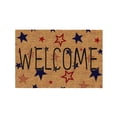thumbnail image 2 of HCBY Patriotic Welcome Doormat, Independence Day Entry Rug, Star Pattern Design, Non-Slip Silicone Backing, Red White Blue Accents for Front Porch, 2 of 6