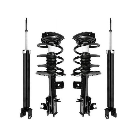 Front and Rear Suspension Strut Coil Spring and Shock Absorber Assembly Kit - 4 Piece - Compatible with 2007 - 2013 Nissan Altima Coupe 2.5L 4-Cylinder with ABS 2008 2009 2010 2011 2012