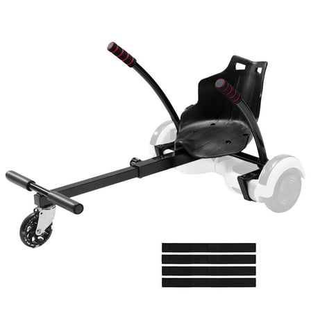 KFFKFFHoverboard Kart Seat, Suitable for 6.5", 8", 8.5", 10" Hoverboards, Equipped with LED Illumination,  Frame Length Customization and 220 LBS Weight Limit