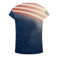 thumbnail image 5 of USSUMA USA Flag Print T-Shirts for Women Trendy Short Sleeve 4th of july Independence Day Dressy Blouse Casual Tops Summer Crewneck Women's Tunics Plus Size Shirt 2022, 5 of 5