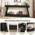 thumbnail image 6 of 70.9" Extra Long Farmhouse Console Table - 2-Tier Wood Entryway Table With Storage, Narrow Sofa Table Behind Couch For Living Room Hallway (Black), 6 of 9