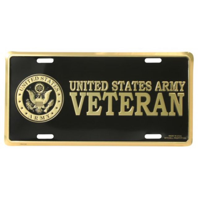 Plaque d'Immatriculation Vétéran de l'Armée Américaine