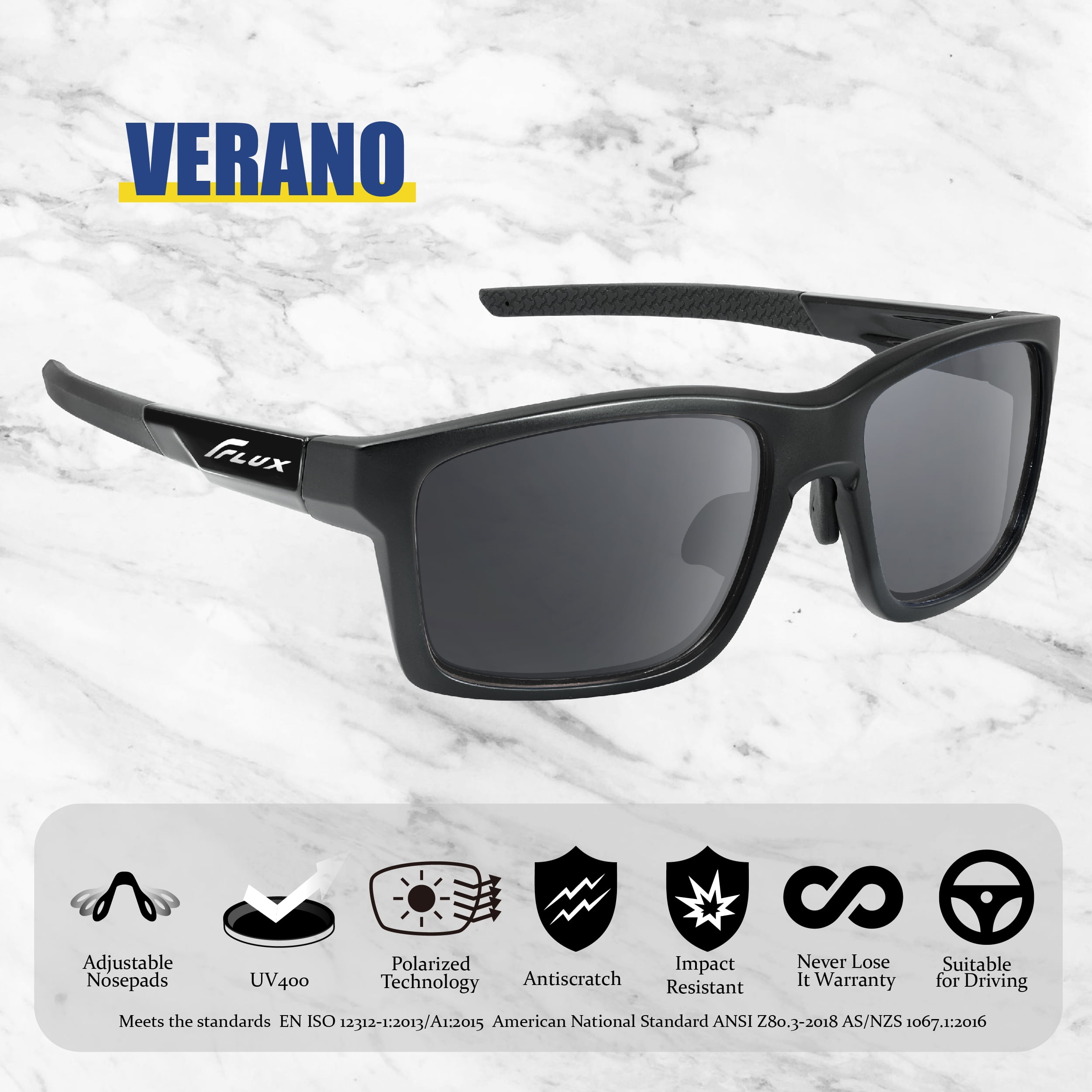 Flux Verano Polarized Sports Sunglasses for Men & Women