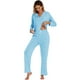 thumbnail image 5 of Conjunto de pijama LUBOT para mujer, viscosa de bambú, 2 piezas, pijama Star Moon, 5 of 7