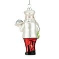 thumbnail image 5 of 5.75" White and Red Standing Santa Chef Glass Christmas Ornament, 5 of 5