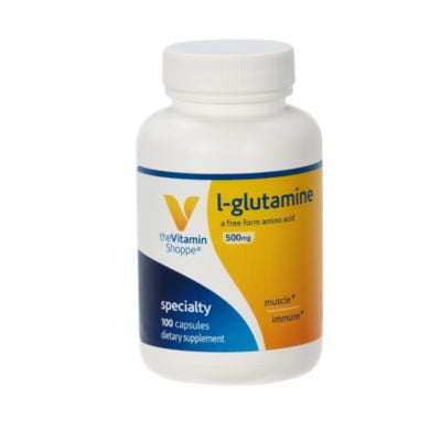The Vitamin Shoppe LGlutamine 500MG, A Free Form Amino Acid, Supports Muscle Recovery  Immune Health (100 (Best Vitamins For Muscle Recovery)