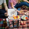 thumbnail image 5 of FORMRS Insulated Cooler Bag 24 Cans Capacity Soft Leakproof Lunch Box with Side Pockets, Orange Vibrant Flowers, 5 of 7