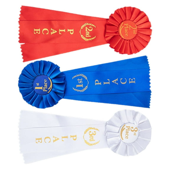 WHAMVOX 3 Pcs Ribbon Award Medals Student 27.50X10.50X1.00CM
