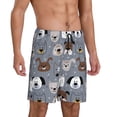 thumbnail image 2 of Sikiie Cute Dog Faces Mens Pajama Shorts, Lightweight Lounge Pant with Pockets Soft Sleep Pj Shorts for Men3X-Large, 2 of 6