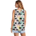 thumbnail image 2 of Jeiento Colorful Tropical Palm Tree Tank Tops Sleeveless T-shirt for Women Hawaiian Shirts Plus Size Basic Tee V Neck Casual Athletic Golf T-shirts for Teenager Girl,4XL, 2 of 7