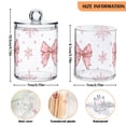 thumbnail image 3 of Christmas Pink Bows and Pink Snowflakes Translucent Plastic Cans Storage Canisters with Lid Set of 4, 3 of 7