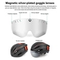 thumbnail image 3 of Seitruly Casco de bicicleta ajustable IPX5 USB gafas de bicicleta de montaña deportes de seguridad 20lm protección de ciclismo con luz de advertencia Teléfono y Comunicación Blanco negro, 3 of 6