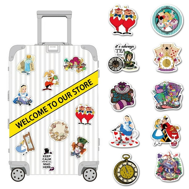 10/30/50PCS Disney Movie Alice in Wonderland Graffiti Stickers Cartoon  Decals Laptop Phone Guitar Luggage Toy Sticker for Kids 
