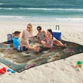 thumbnail image 5 of Extra Large Picnic Beach Blanket Waterproof Sand Proof Portable Outdoor Mat Cute Bear Eat Ice Cream 80x118, 5 of 9
