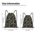thumbnail image 2 of Honeii Snake And Flower Print Drawstring Backpack,Drawstring Bags String Backpack Gym Cinch Sack Backpack Sport Bag Draw-Small, 2 of 6