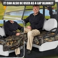 thumbnail image 5 of Whosucclay Tree Branch Camo Anti-Fade Golf Cart Seat Cover Anti-Slip for Club Car EZGO Yamaha Icon, 4 Front Pockets Golf Cart Seat Protector, 5 of 7