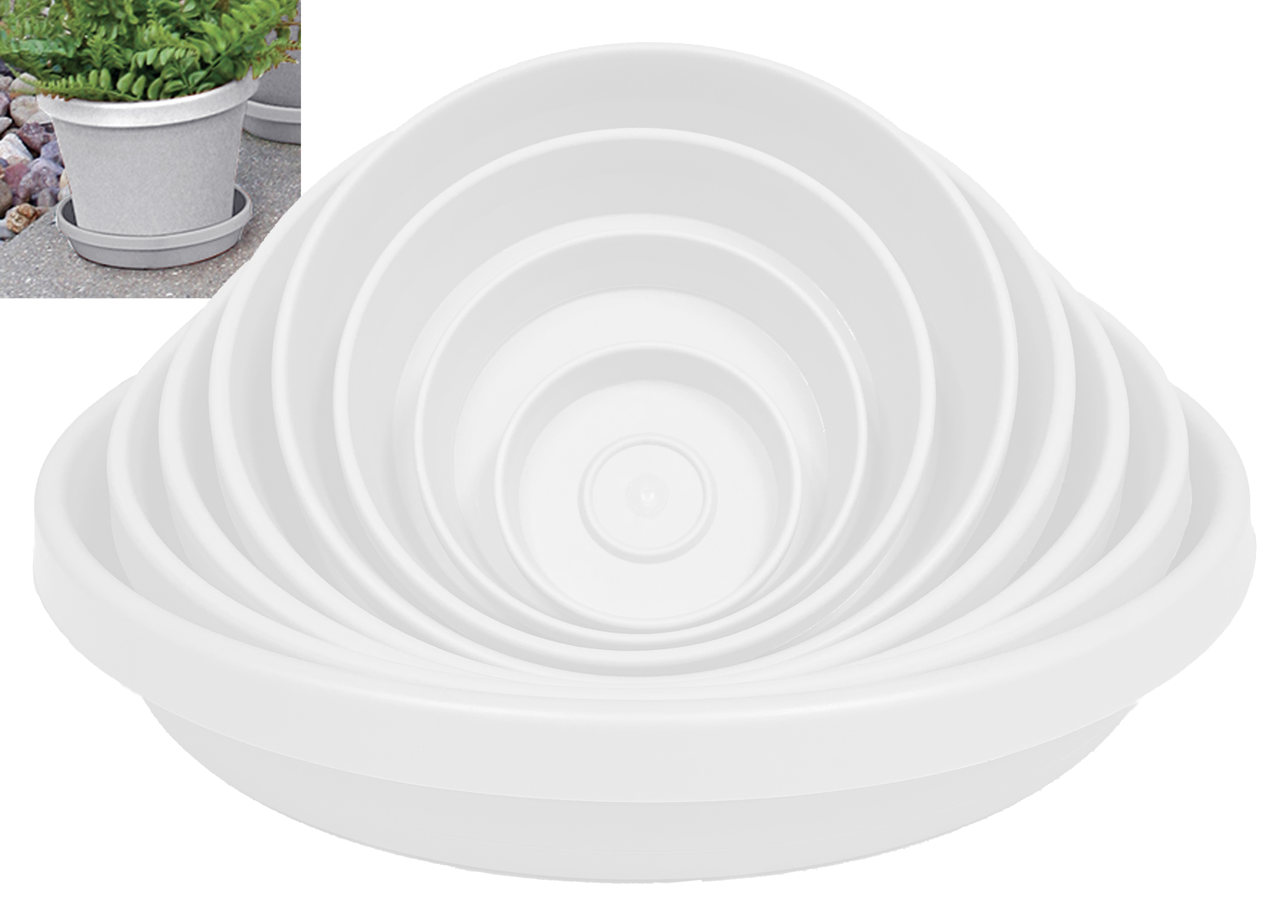 Bloem Terra 20 in Plant Saucer Tray for Planters 1520" Taupe Walmart