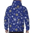 thumbnail image 7 of Balery Golden Snowflakes Royal Blue Pattern Mens Hoodie Kangaroo Pocket Hoodie Pullover Hooded Sweatshirt Ideal for Daily Wear Travel and Home-XX-Large, 7 of 7