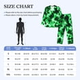 thumbnail image 4 of Naloa Green Tie Dye Men’s Pajamas Set - Long Sleeve Button Down Sleep Shirt and Pajama Bottoms Sleepwear Set-Medium, 4 of 7