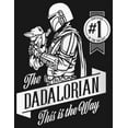 thumbnail image 2 of Girl's Star Wars: The Mandalorian Grogu and Din Djarin The Dadalorian This is the Way Graphic Tee Black / 3 X Small, 2 of 4