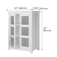 thumbnail image 3 of Teamson Home Conner Freestanding Two-Door Floor Storage Accent Cabinet with 2 Adjustable Shelves, White, 3 of 8
