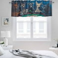 thumbnail image 3 of 2 Pack Funny Dog Valance for Window Dogs Playing Poker Playing Cards Retro Kitchen Valance Rod Pocket Short Curtain Topper Decorative Window Treatment for Living Room Bedroom 54"x18", 3 of 8