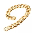 thumbnail image 5 of EOEMY Fashion 13/15mm 316L Stainless Steel Cuban Curb Chain Mens Bracelet Bangle 7-11"-9.5 Inch-13mm-Gold, 5 of 7