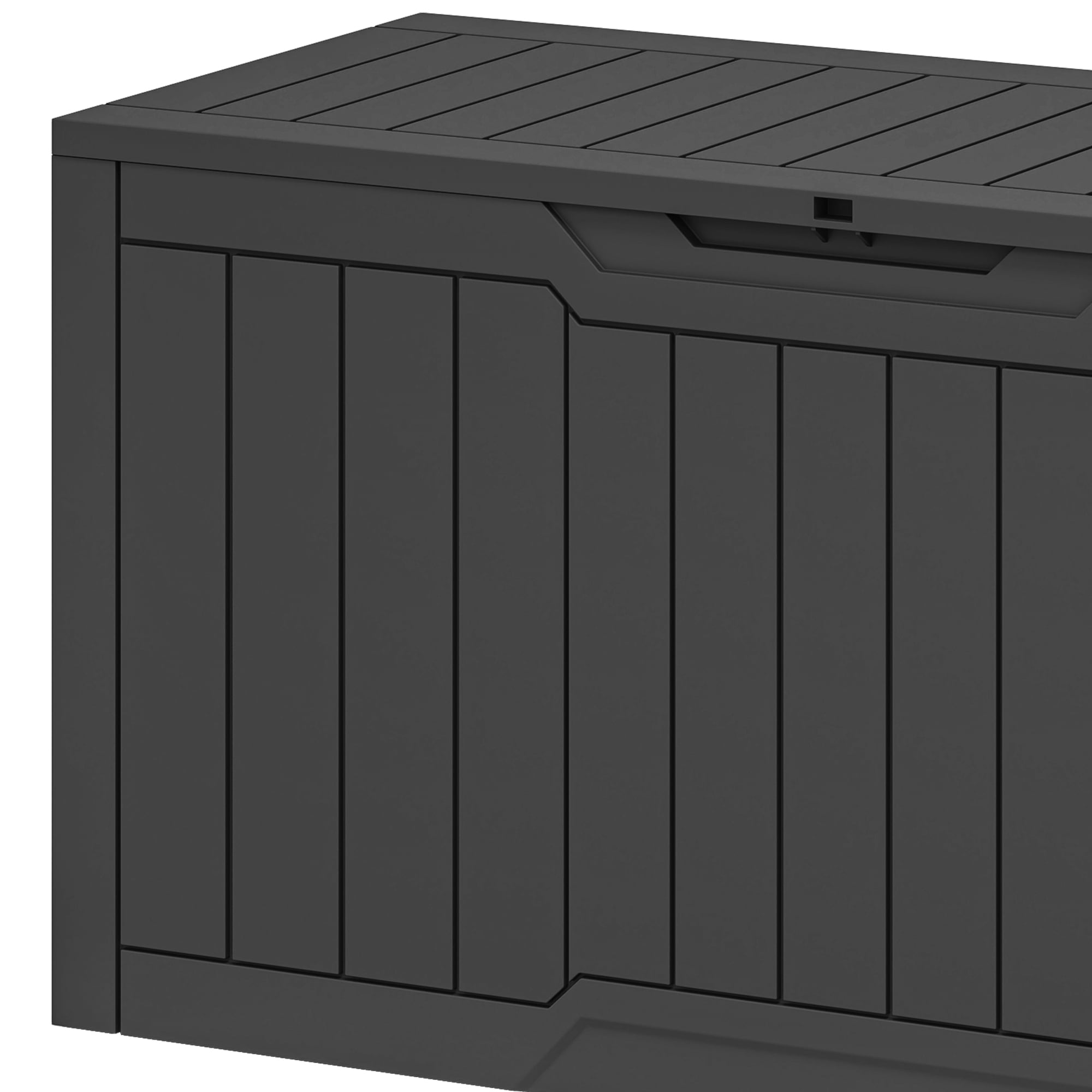 Uforic 80 Gallon Outdoor Resin Deck Box, Lockable Storage Bos for Patio & Garden, Waterproof,Black